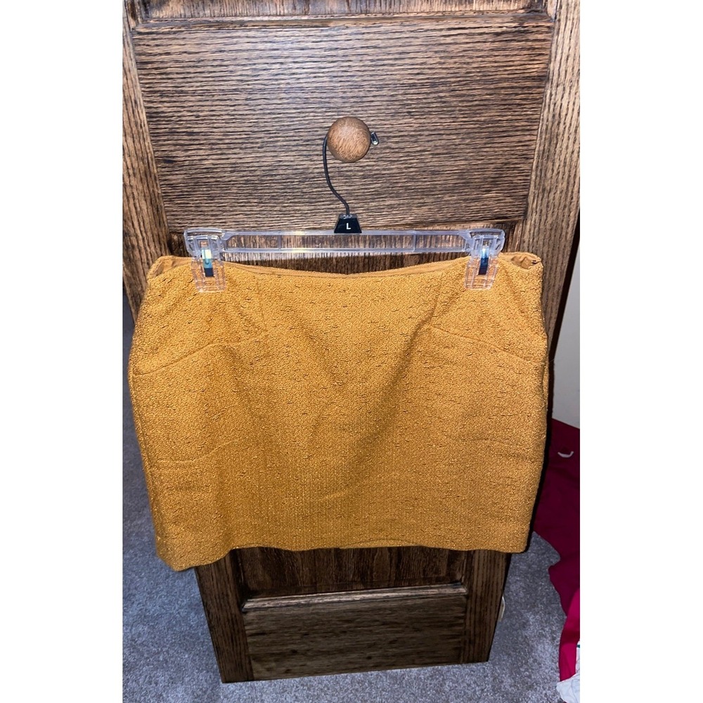 Outback Red Textured Mini Skirt Marigold Yellow Size 8 NWOT